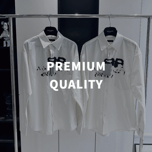 [Premium] 발렌시아가 핸드 드로우 BB 셔츠 [화이트]