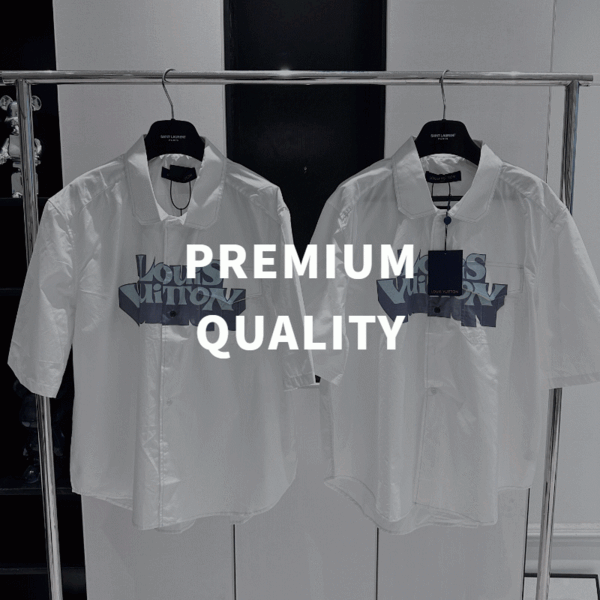 [Premium] 루이비통 그래픽 쇼트 슬리브 셔츠 1AATG7 [화이트]